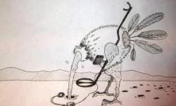 Страус-копатель